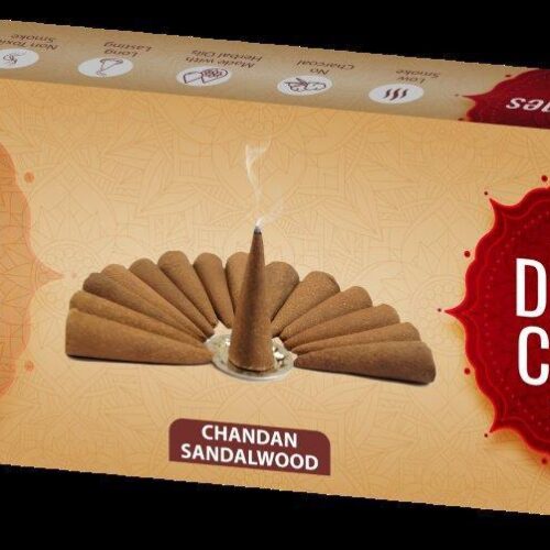 SANDAL DHOOP CONES (12PK)